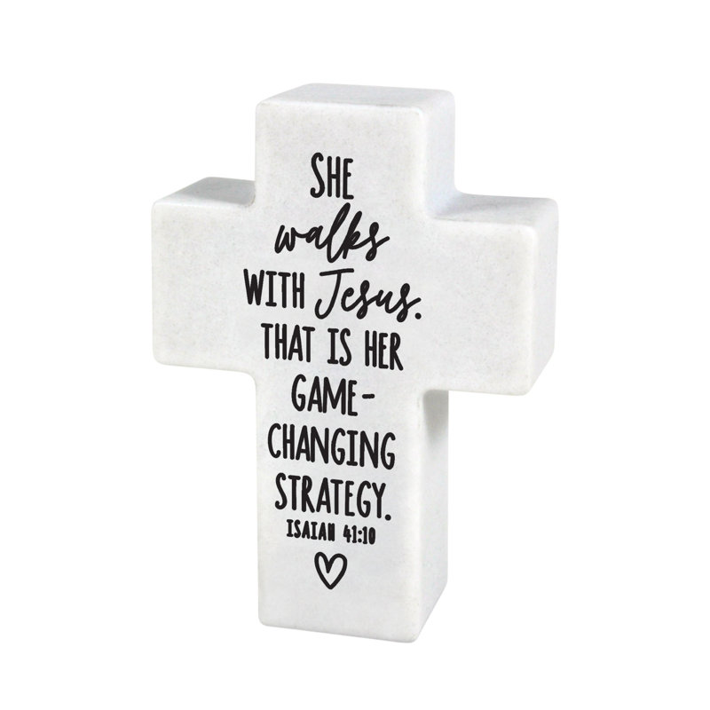 Mini Inspire Cross She Walks With Jesus