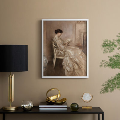 Vintage Portrait Print CXXXI Framed Print - Solid Wood