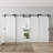 Double Bypass Double Barn Door Sliding Interior Door With Hardware Unfinished Sliding Door(4 panel)-107397462