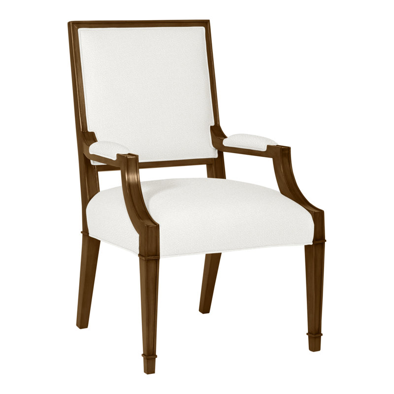 Leighton By Michael Weiss Upholstered Arm Chair, Dove Gray, Kempsey Sheepskin