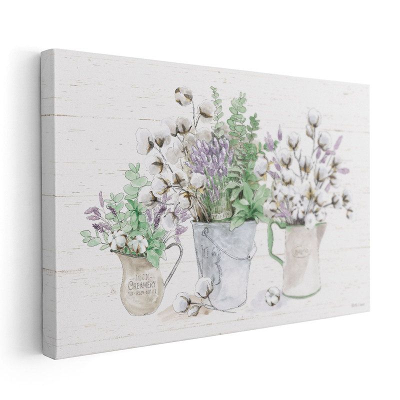 «Farmhouse Cotton I», reproduction d'art sur toile, H 12 po x l 18 po