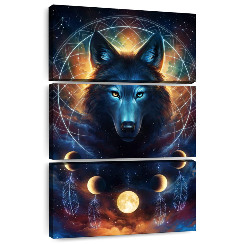 Brampt Dreamcatcher Wolf, 45" H x 28" W