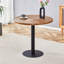 Table de salle à manger élégante 31,5 pouces à motif de marbre rond - texture annulaire moulée par aspiration, durable et résistante à l'eau