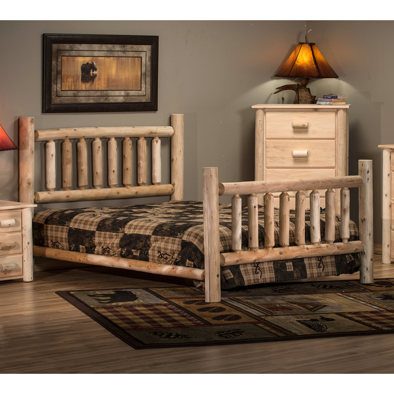 Keturah Unfinished Solid Wood Open-Frame Bed, King, Unfinished