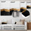 Cadeau doré de l'horizon lumineux II - impression murale moderne en métal, impression moderne sur métal-876040849