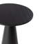 Table d'appoint ronde de style moderne du milieu du siècle, en bois massif, petite taille, avec pied central, 49,5 cm de hauteur-133568953