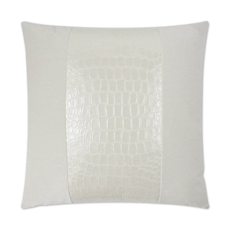 Bayou Pillow Cover & Insert, Square 24", Ivory