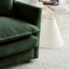 Canapé modulaire surdimensionné en L avec repose-pieds réversible en chenille verte Free Combination Comfy Upholstery