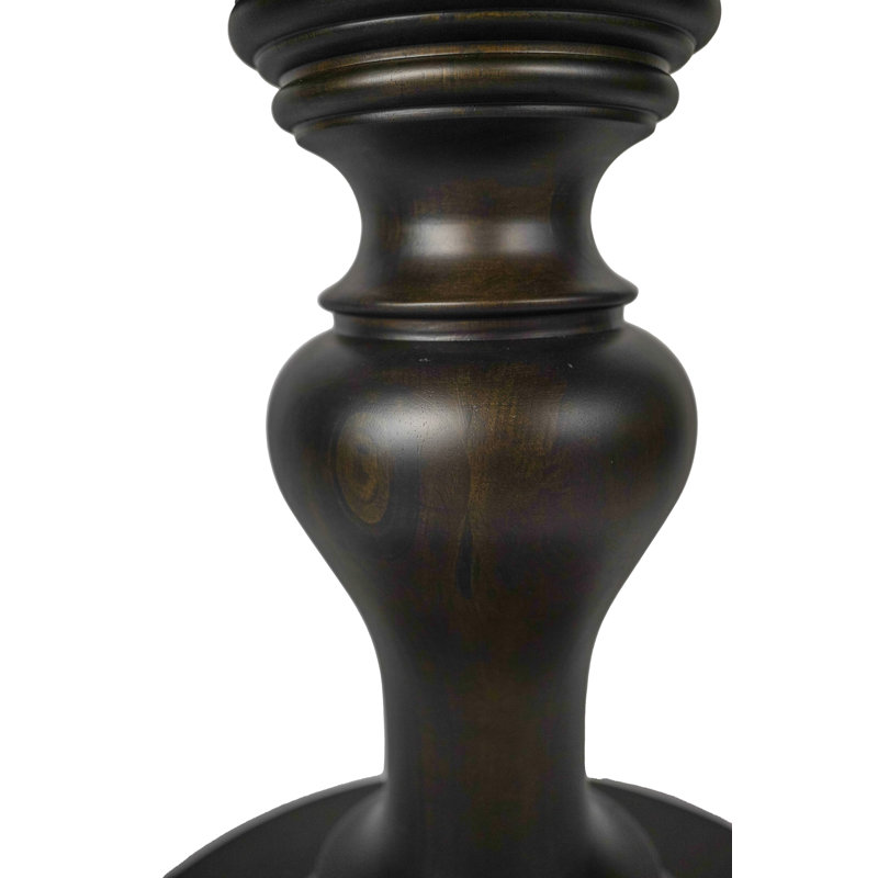 Ignasas Pedestal Table Base, Brown, 29" Tall