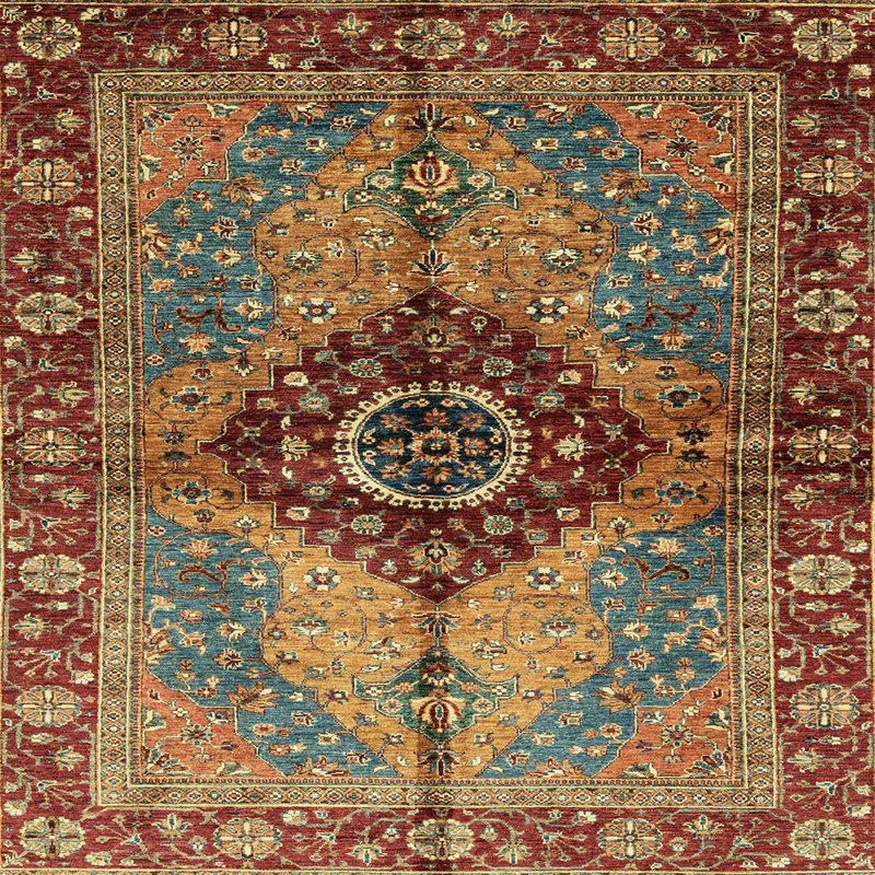 Abstract Indoor Rug, Square 3'