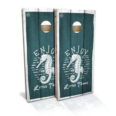 Enjoy The Little Things Cornhole Board Set | Includes (2) Boards, (8) Bags & Optional Accessories