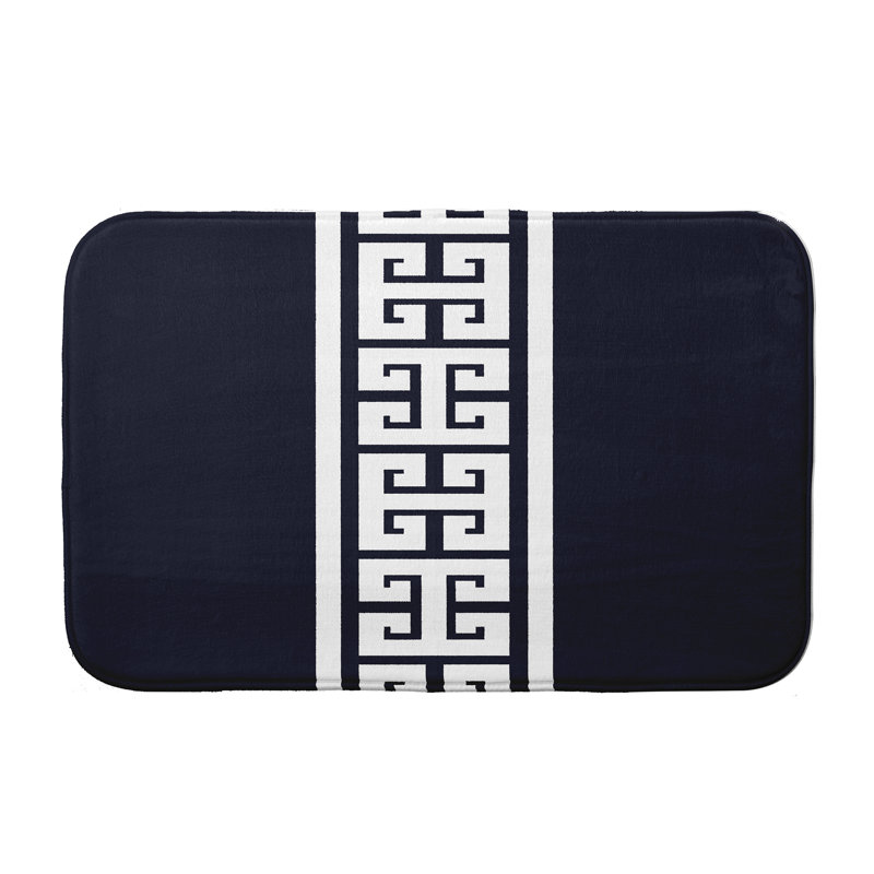 Tapis de bain Juliet, l 24 po x L 17 po, Bleu marine