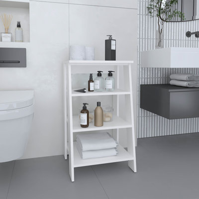 Armoire à linge H 29,7 po, quatre tablettes, vertical, blanc
