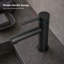 Robinet de lavabo de salle de bain à un trou, poignée simple avec drain Noir-126450670