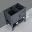 Meuble-lavabo gris 30 po - résistant à l'huile, aux taches, aux égratignures, aux éclats, au bleu foncé, lavabo Advantage facile à nettoyer