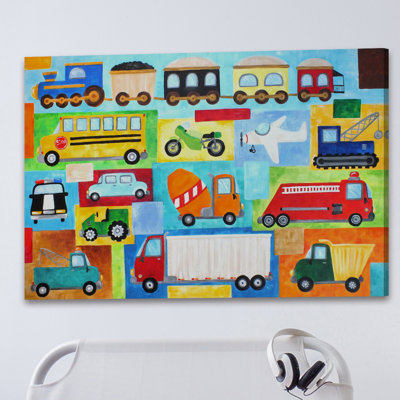 Blomquist Karlov Trains and Such Canvas Art