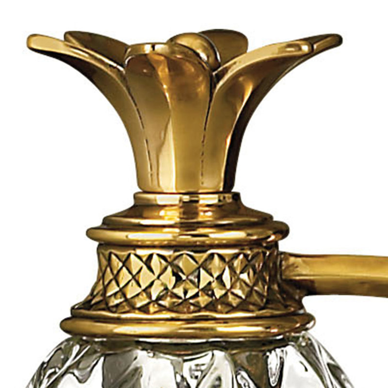 Plantation 4-Light Vanity Light, Burnished Brass