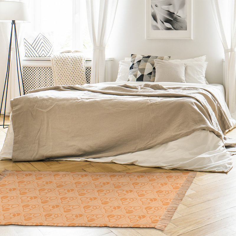 Tapis de zones orange cercles, Non