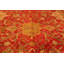 Grand tapis Oushak turc riche de couleur rouge rustique