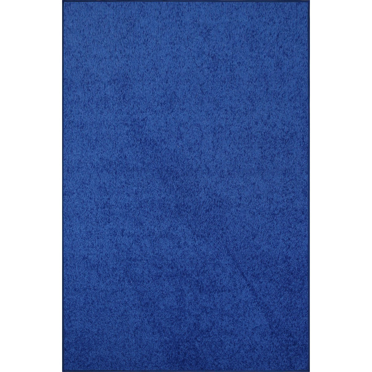Modern Plush Solid Color Rug - Neon Blue, Pet and Kids Friendly Rug. Area Rugs Great for kids, Pets, Event, Wedding 