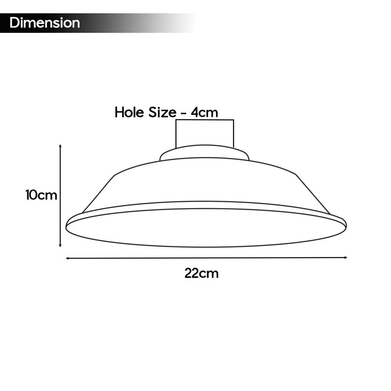 Adree 10cm H Metal Bowl Lamp Shade ( Screw On ) in French Gold