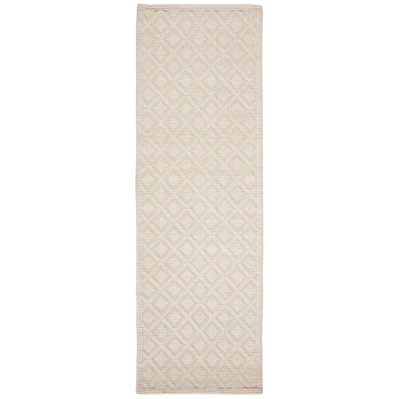 Matamoros Hand Woven Wool Geometric Rug, Runner 2'3" x 12'