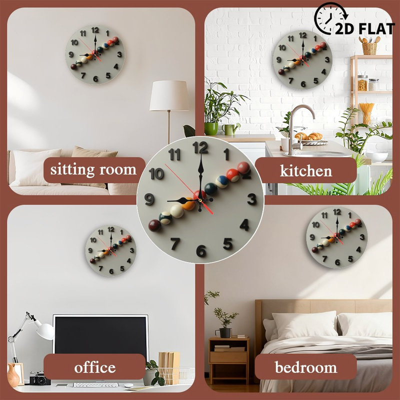 Horloge murale colorée pour la décoration intérieure