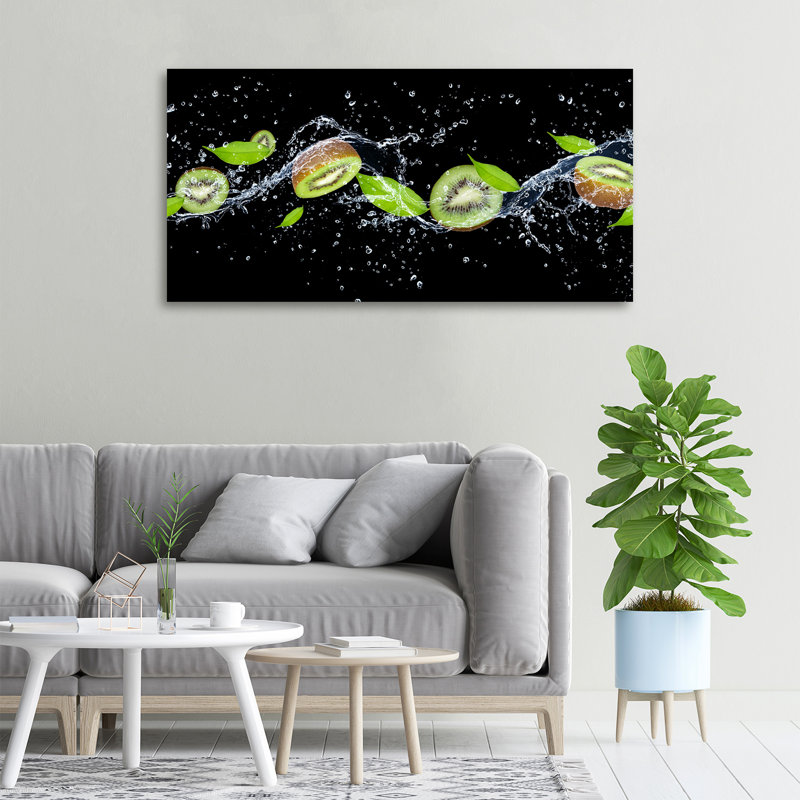 Kiwi And Water - Print, Wrapped Canvas, 50cm H x 100cm W x 2cm D