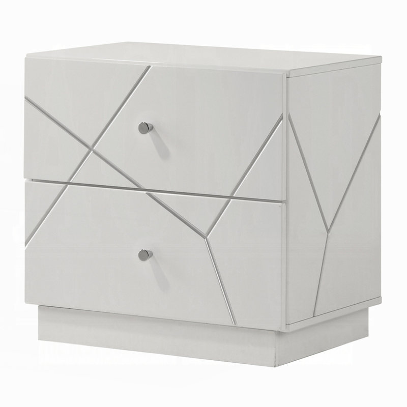 Table de chevet élégante avec 2 tiroirs, table de chevet