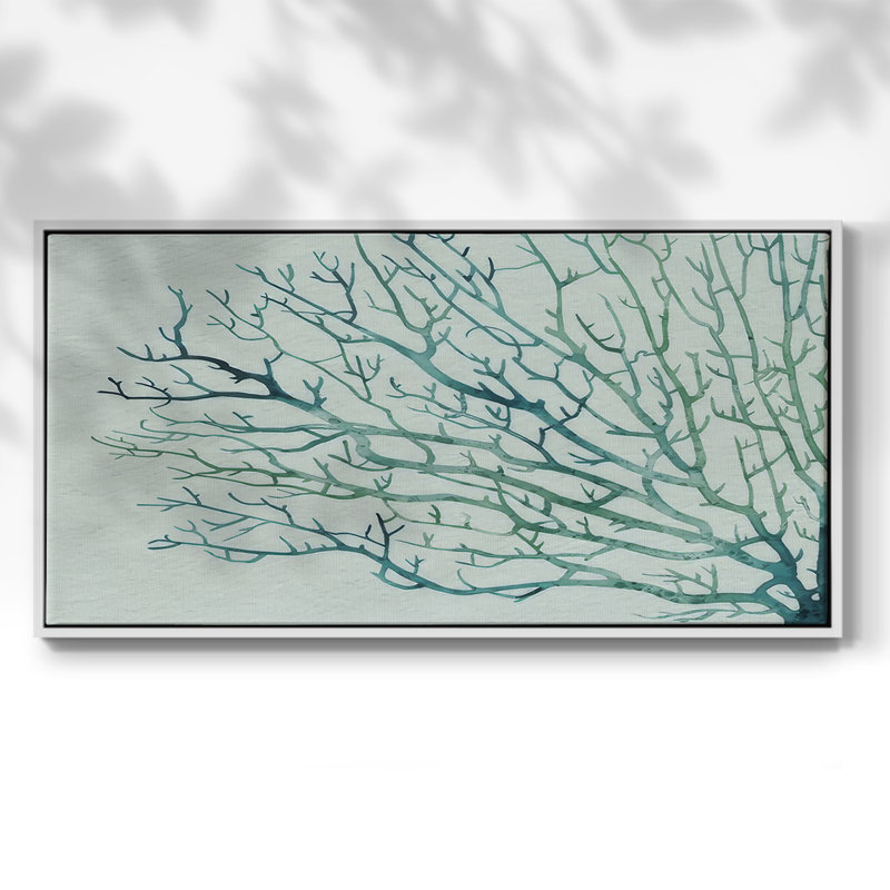 Seaglass Shadow II- Framed Gallery Wrapped Canvas -Ready to Hang