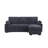 Chenille Fabric Reversible Sleeper Sectional With Storage Chaise, Drop-Down Table, Cup Holders And Charging Ports-247267425