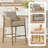 Upholstered Wood and Rope Counter Stools-1315375268
