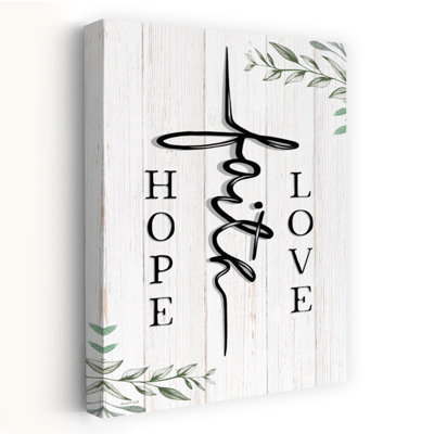 Faith, Hope And Love - Contemporary Inspirational Hope Faith Art