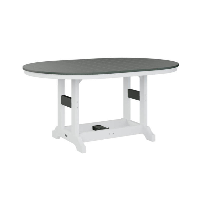 Table de salle à manger à hauteur de comptoir de 64 po Berlin, H 35,5 po x l 44 po x P 64 po, Orange mangue