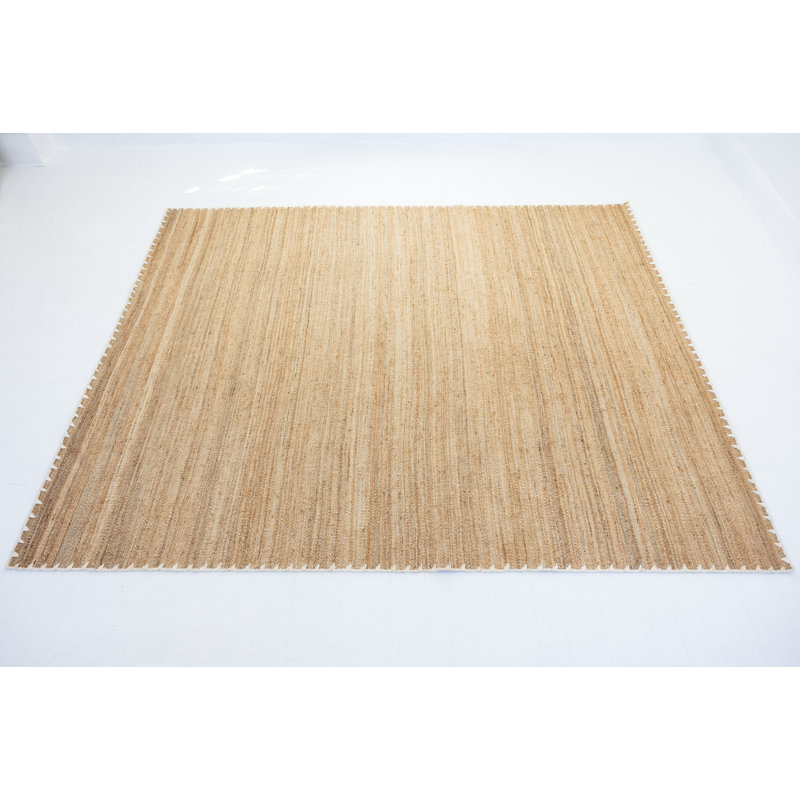 Sable Coast Flatweave Jute / Sisal Area Rug, Rectangle 10' x 14', Natural