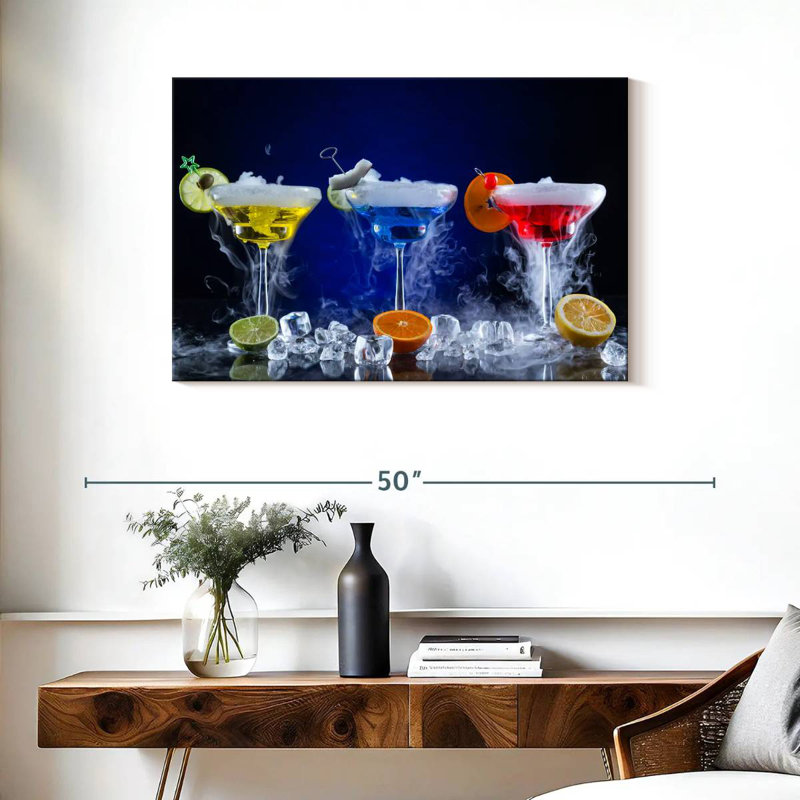 Yarlin Frosty Martini Cocktail, H 24 po x l 36 po