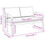 Banc de jardin avec coussin en bois d'acacia massif vidaXL vidaXL