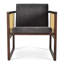 Faux Leather Seat Waiting Room Chair with Wood Frame-59683247