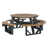 Natural Teak Top/Black Base