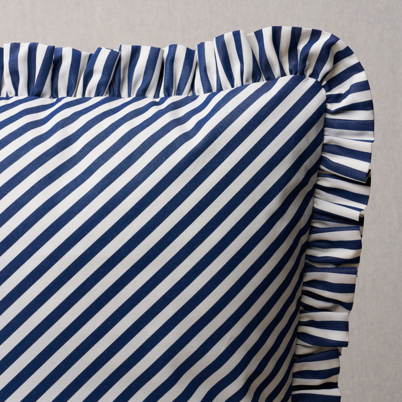 Brigitte Stripe Pillow, Blue, 20" x 20"
