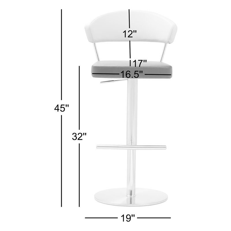 Tabouret de bar Oksen, Blanc / Noir