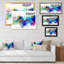 Turquoise Storm Impression Ii - reproduction de cadre flottant sur toile-405830651-405830644