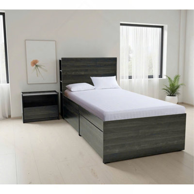Storage Bed In Dark Gray