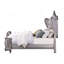 Lit Ariadne en velours et finition platine antique-558579261