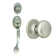 Handleset with Single Cylinder Deadbolt and Door Knob and Rosette