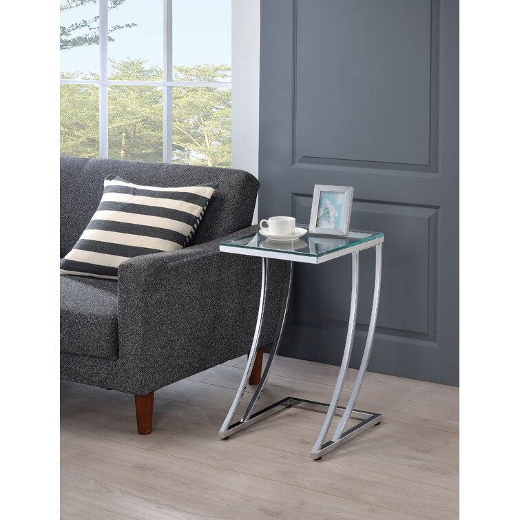 Adia Glass Top End Table