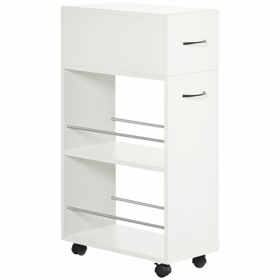 Versatile Slim Rolling Storage Cart for Compact Spaces by Ebern Designs