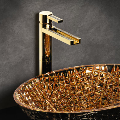 Robinet pour salle de bain à poignée simple Capri Swarovski