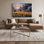 «Farm Harvest Moon», art mural sur toile noire