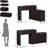 Charging Station And LED Light, 67" Rotatable Vanity Desk With LED Light And Side Pockets, Makeup Table With 10 Fabric Drawers, Modern Home Office Desks-843766667